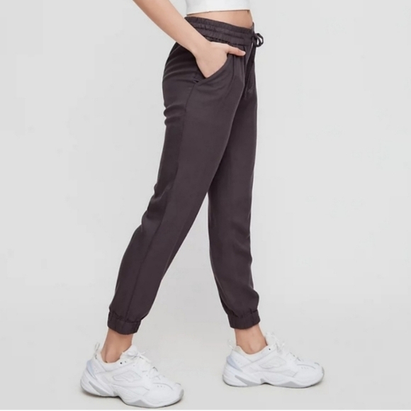 Aritzia Talula Los Feliz Gray Tie Waist Soft Jogger Pants - Picture 2 of 10